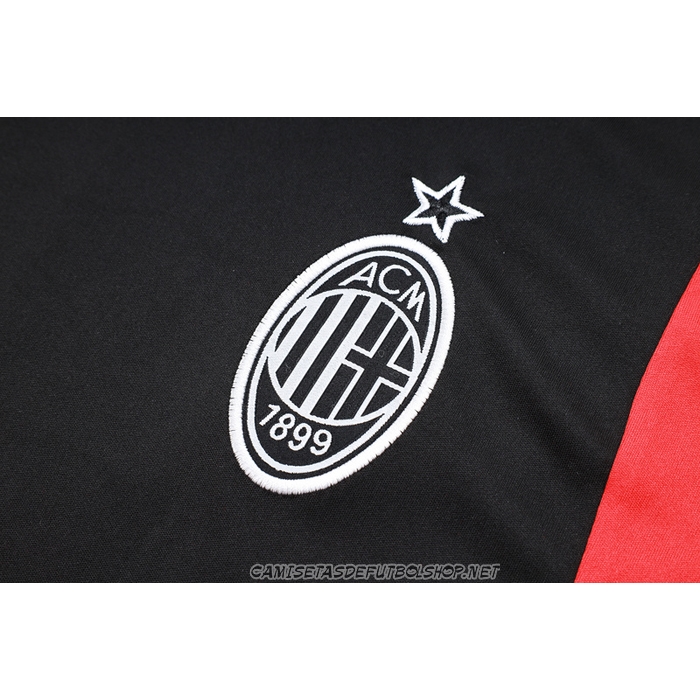 Chandal del AC Milan 23-24 Manga Corta Negro